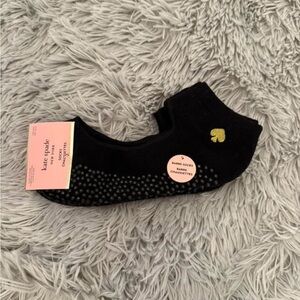 Kate Spade Barree Black Socks with Gold Accent